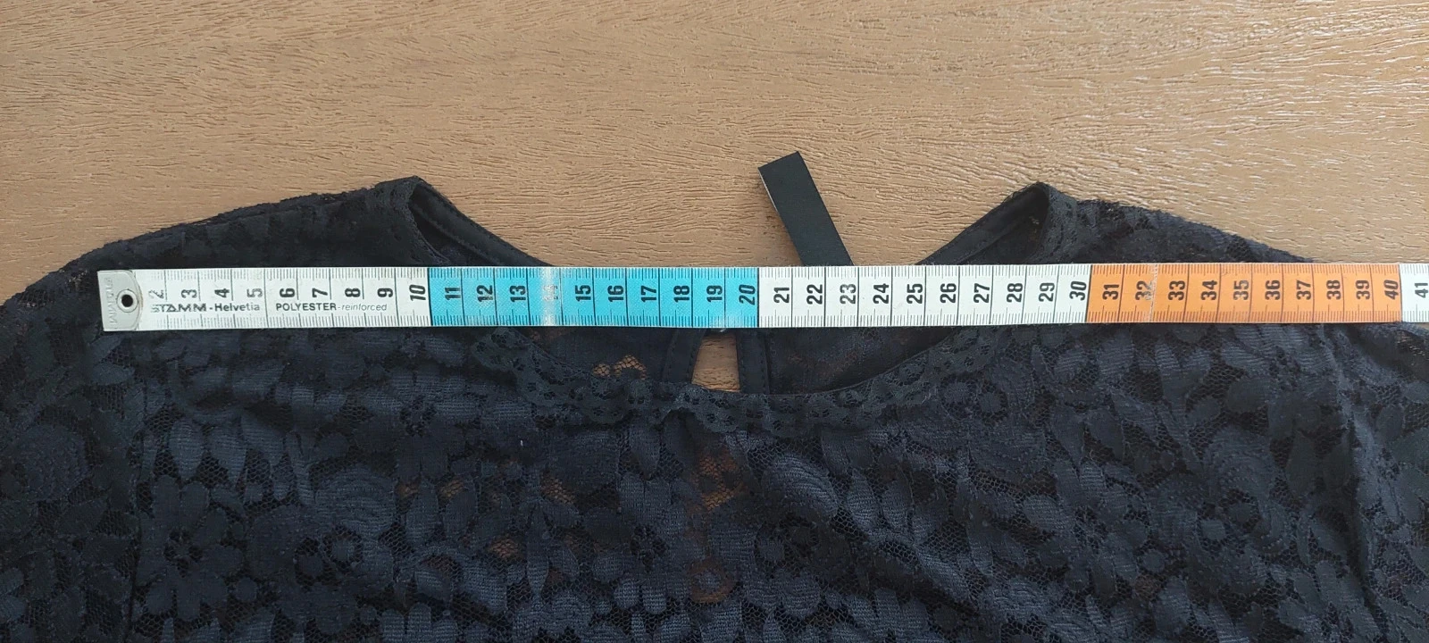 Top noir avec dentelle Jean Pascale - Taille L - Excellent etat – photo 7